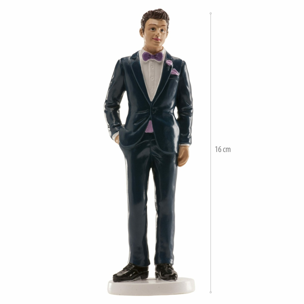 Wedding Man Blue Suit Cake Topper – 16cm