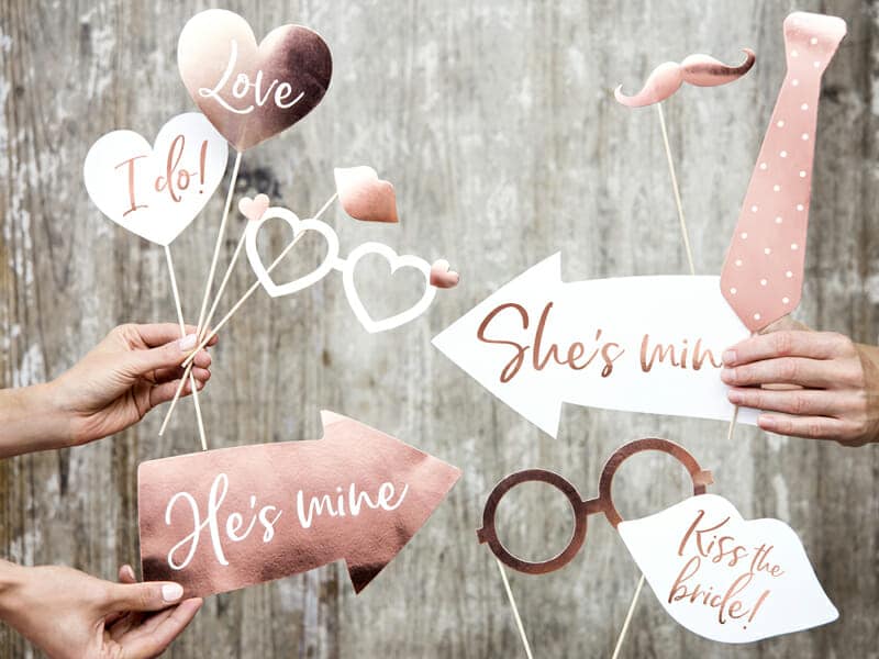 Wedding Photo Props, Mix (1 pkt / 12 pc.)
