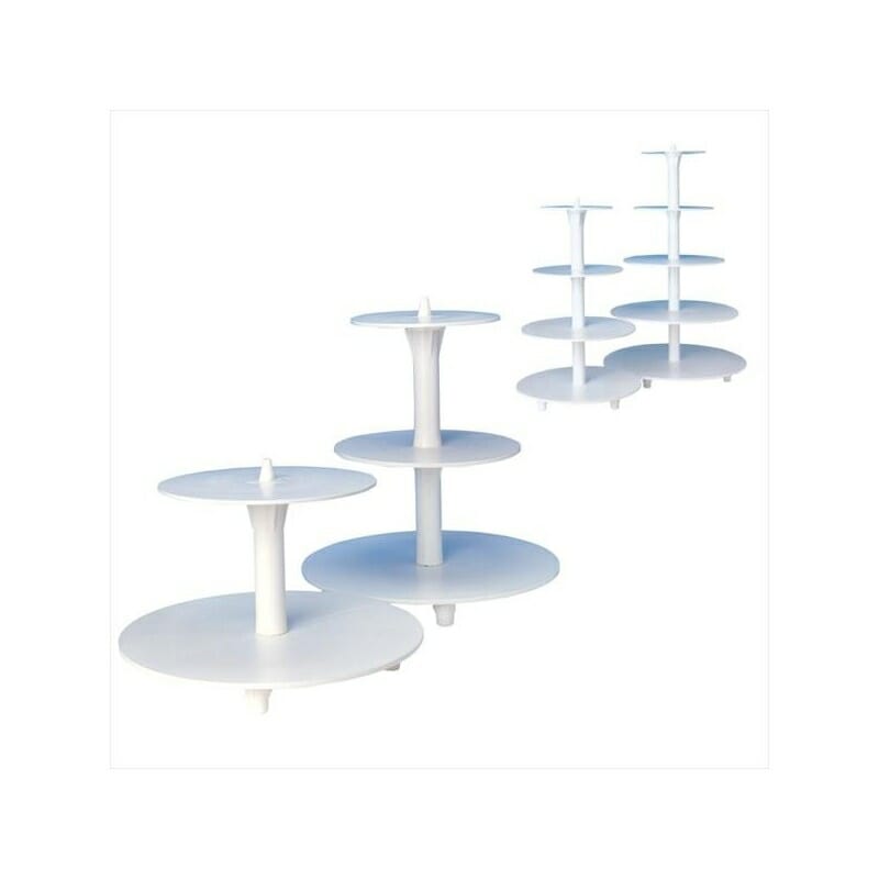 White Plastic Cup Cake Stand with 5 Tier