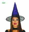 Witch Purple Hat with Spider Print – 40cm