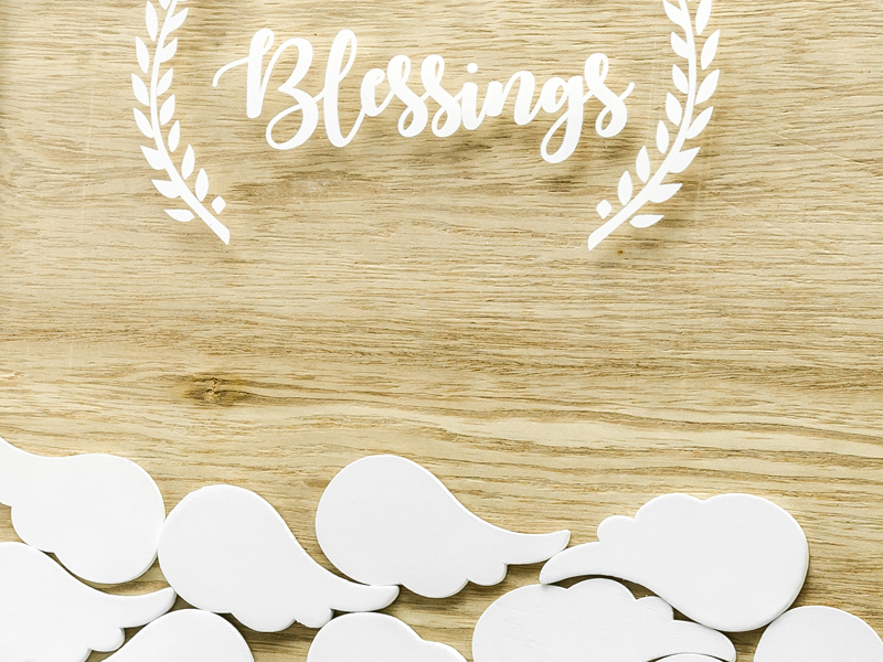 Wooden Guest Book – Blessings, 27.5×39.5cm