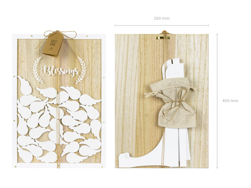 Wooden Guest Book – Blessings, 27.5×39.5cm