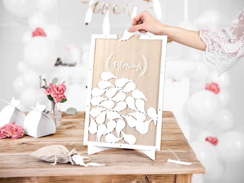 Wooden Guest Book – Blessings, 27.5×39.5cm
