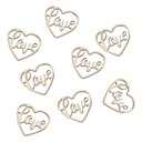 Wooden Heart Love Confetti Rustic Country – 24pk