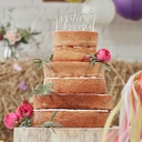 Wooden Just Married Cake Topper – 12.5cm x 14cm