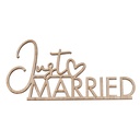 Wooden Just Married Place Setting – 7cm x 14cm