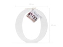 Wooden Letter O, White, 19.5×20.5cm