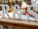 Wooden Letter S, White, 14x20cm
