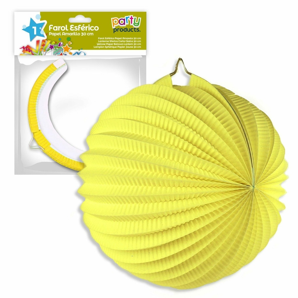 Yellow Paper Balloon Lantern 30 cm