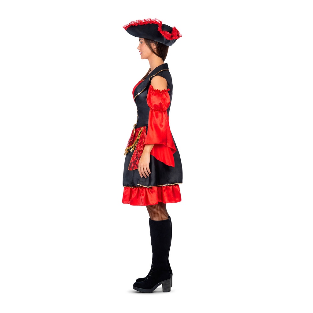 Deluxe Sassy Pirate Woman Costume – Adult Size Small
