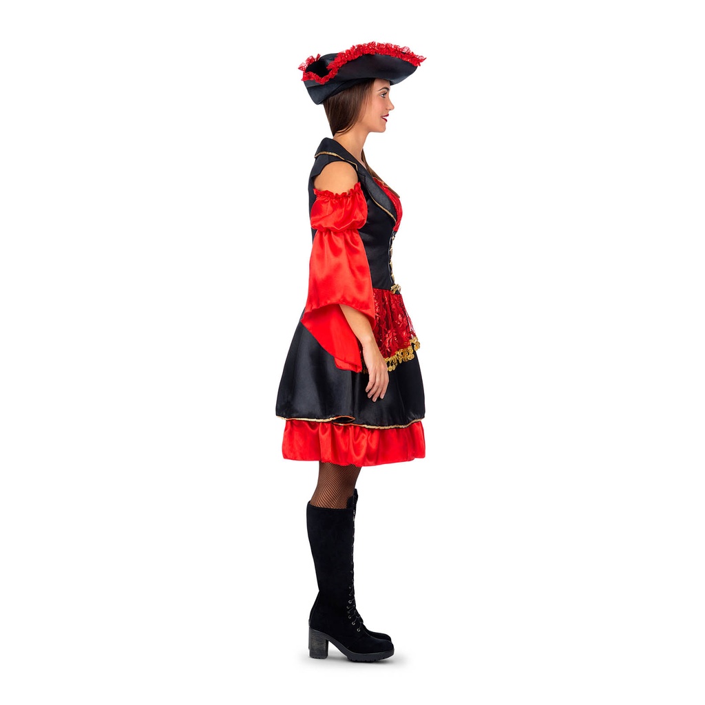 Deluxe Sassy Pirate Woman Costume – Adult Size Small