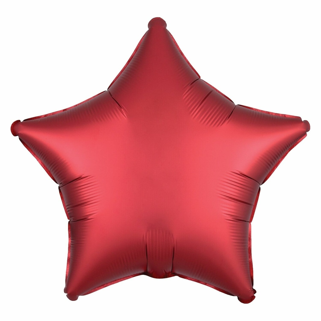 Satin Luxe Sangria Foil Balloon Star – 19” (48cm)