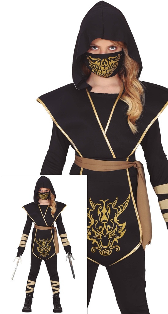 Combat Ninja Girl Costume – Age 5 to 6 Years