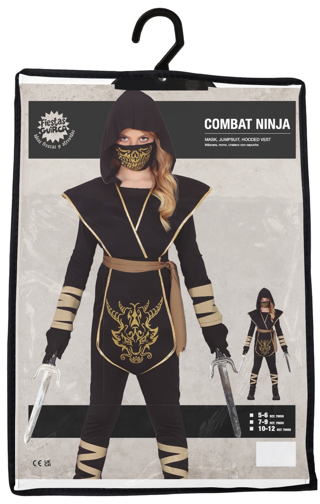Combat Ninja Girl Costume – Age 5 to 6 Years