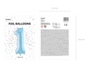 34 Inch Foil Balloon Number 1 – Light Blue