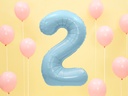 34 Inch Foil Balloon Number 2 – Light Blue