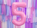 34 Inch Foil Balloon Number 5 – Light Pink