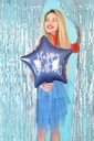 Foil Balloon Happy Birthday, 40cm, Navy Blue