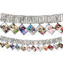25th Silver Sparkling Wedding Anniversary Photo Garland – 12 Feet
