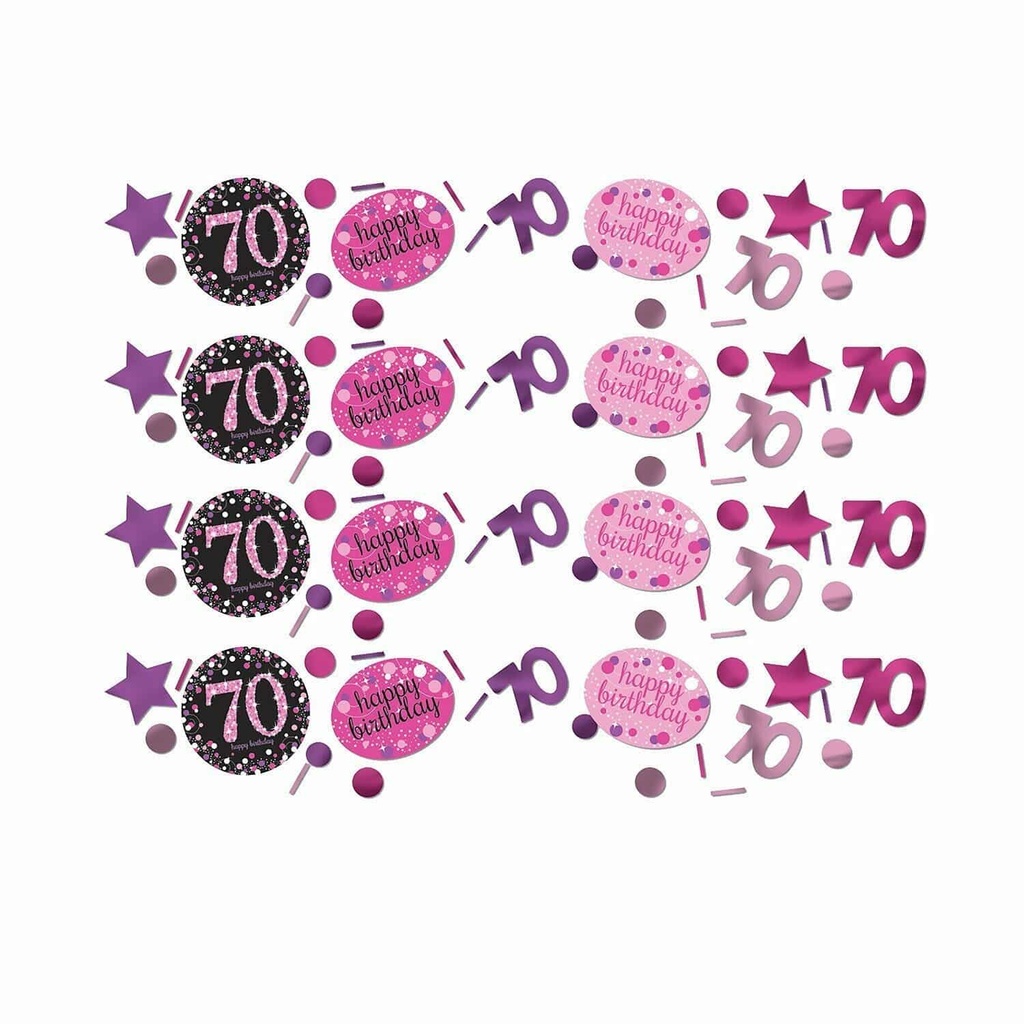 70th Pink Sparkling Celebration Confetti – 34g