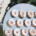 Acrylic Donut Wall Stand with Rose Gold – 63cm x 65cm