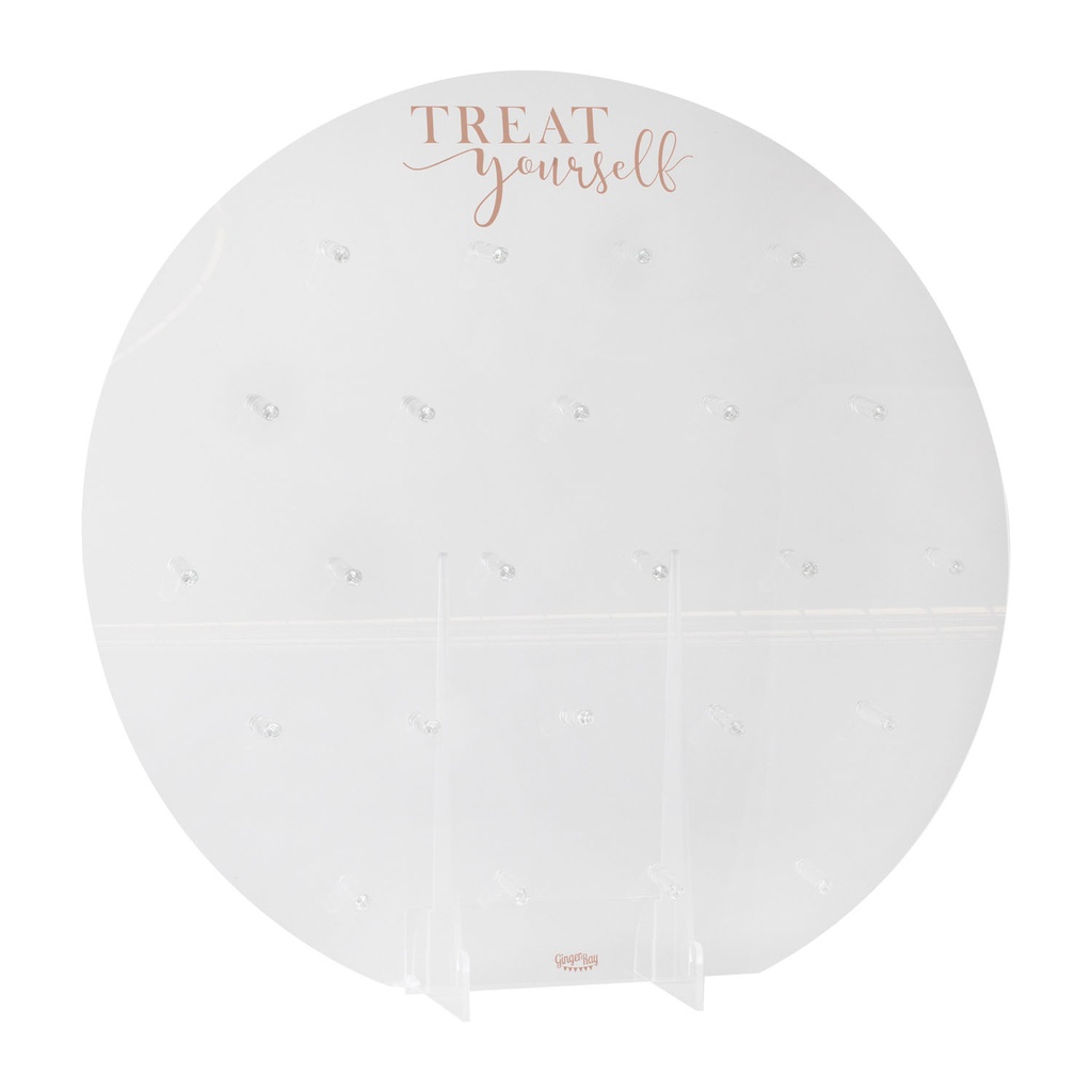 Acrylic Donut Wall Stand with Rose Gold – 63cm x 65cm