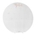 Acrylic Donut Wall Stand with Rose Gold – 63cm x 65cm