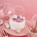 Acrylic Personalised Cake Topper With Rose Gold Sticker Sheets