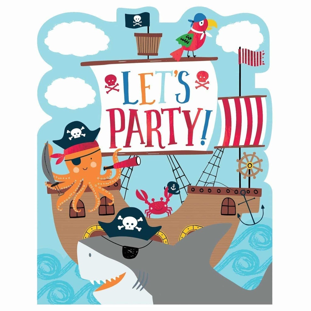 Ahoy Birthday Invitations and Envelopes – 8pk