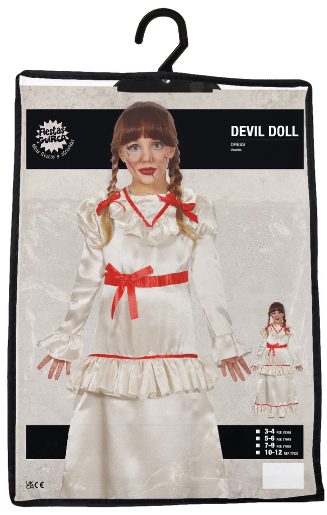 Annabelle Devil Doll Girl Costume – Age 3 to 4 Years