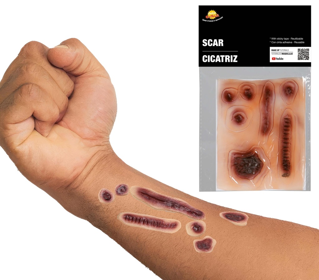 Assorted PVC scars with adhesive