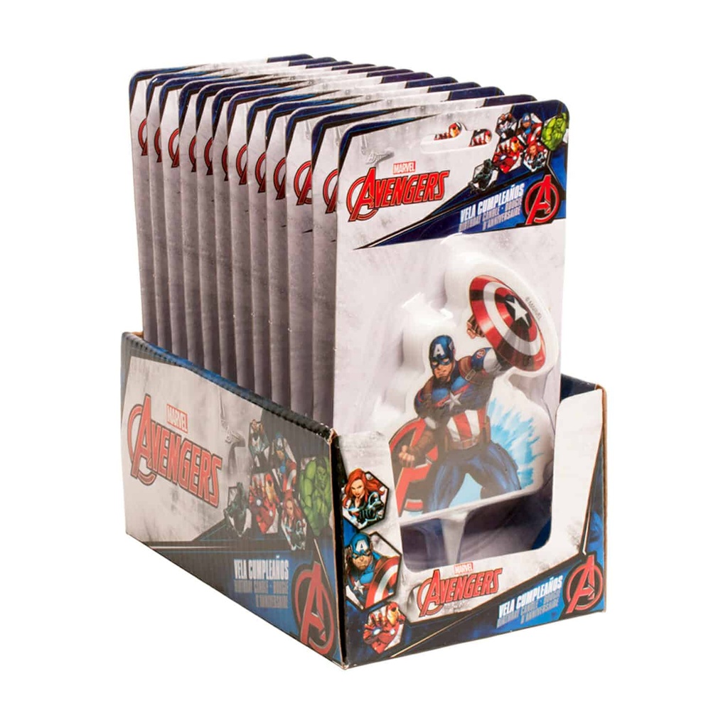 Avengers Captain America 2D Birthday Candle – 7.5cm