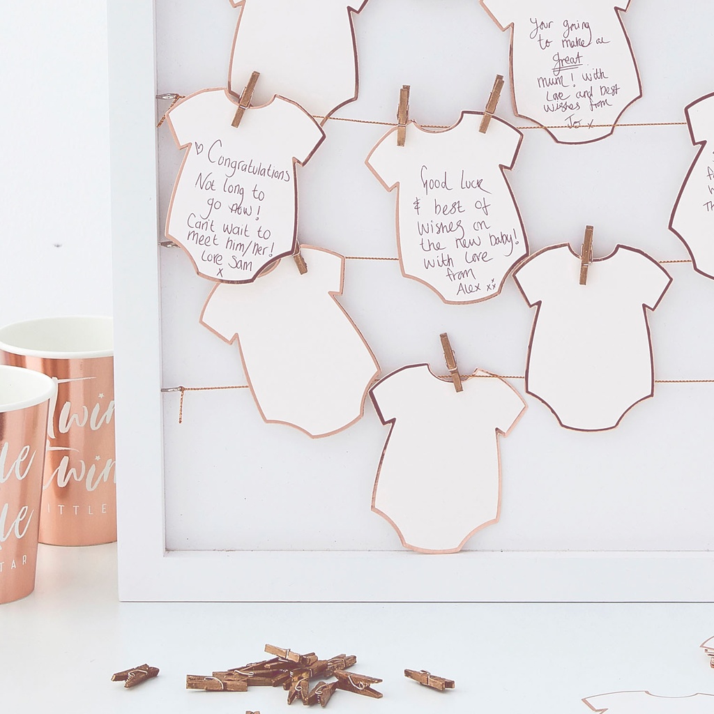 Babygrow Frame Baby Shower Guest Book – 40cm x 40cm