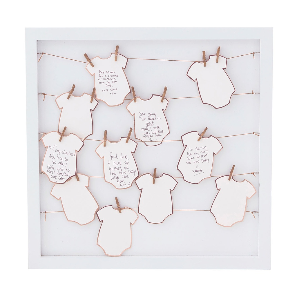 Babygrow Frame Baby Shower Guest Book – 40cm x 40cm
