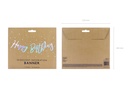 Banner Happy Birthday, Iridescent, 16.5x62cm
