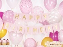 Banner Happy Birthday, Light Pink, 15 x 175 cm