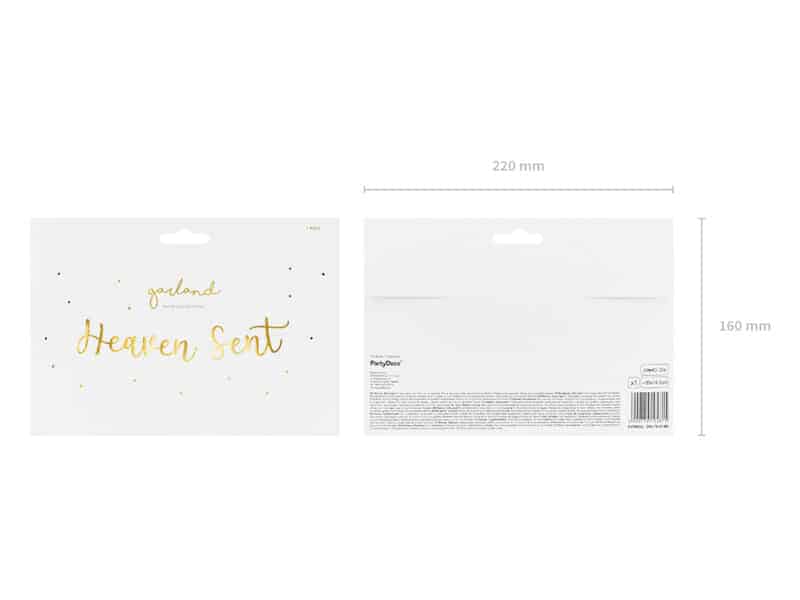 Banner Heaven Sent, Gold, 14.5x85cm