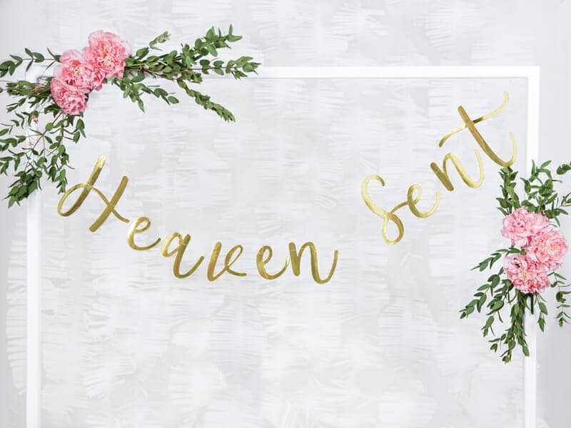 Banner Heaven Sent, Gold, 14.5x85cm