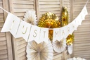 Banner Just Married, White, 15x155cm