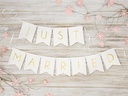 Banner Just Married, White, 15x155cm