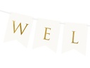 Banner Welcome, White, 15 x 95 cm