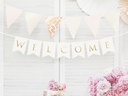 Banner Welcome, White, 15 x 95 cm