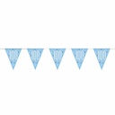 Birthday Blue Glitz Number 100 Flag Banner – 9 ft