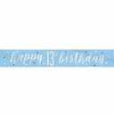 Birthday Blue Glitz Number 13 Prism Banner – 9 ft