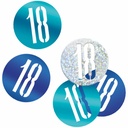 Birthday Blue Glitz Number 18 Confetti – .5oz