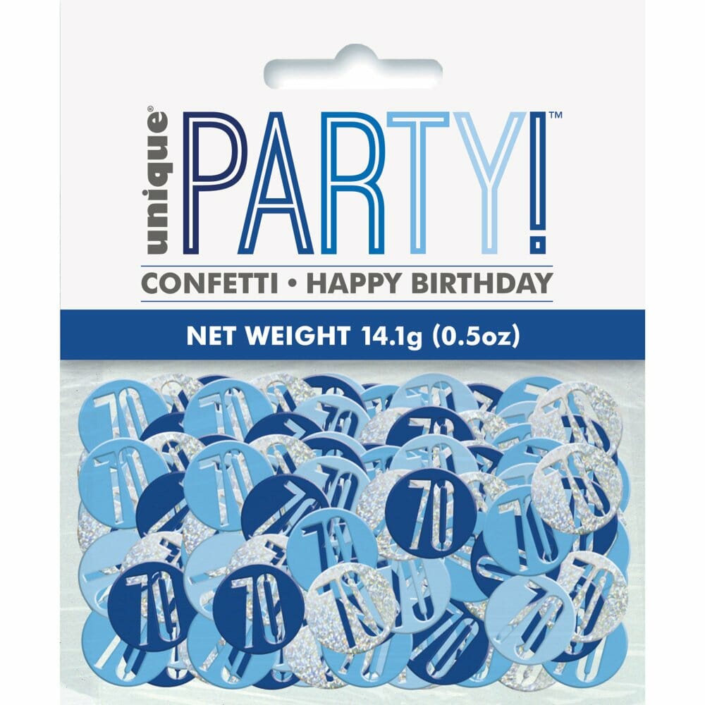 Birthday Blue Glitz Number 70 Confetti – .5oz
