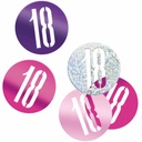 Birthday Pink Glitz Number 18 Confetti – .5oz