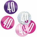 Birthday Pink Glitz Number 40 Confetti – .5oz
