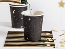 Black & Gold Cups, 260ml (1pkt / 6pc)