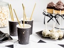 Black & Gold Cups, 260ml (1pkt / 6pc)